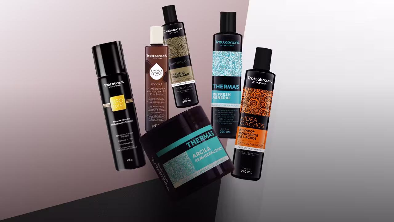 Alguns produtos da Trattabrasil com embalagens antigas